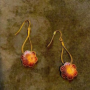 Flower Shaped Drop Earrings
